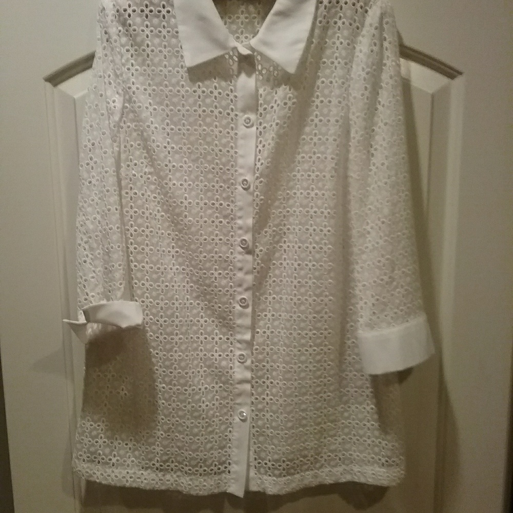 Lace  punching blouse